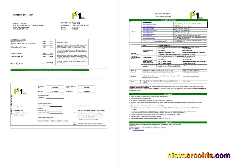 Malaysia Packet 1 Network bank st 3 pages
